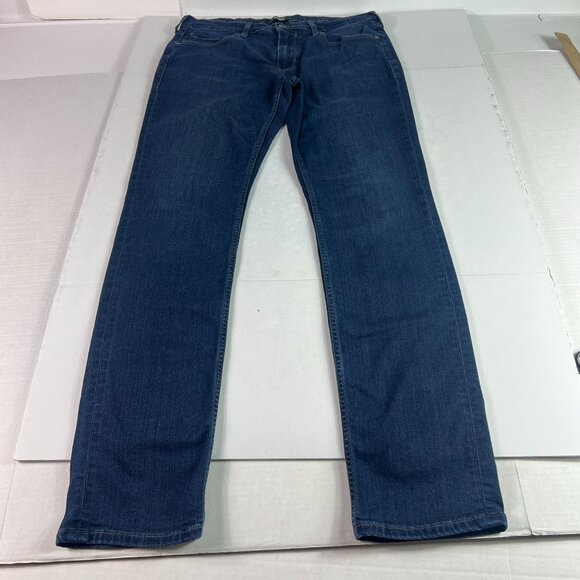 Paige Jeans Mens 33x32* Federal Slim Fit Straight Dark Blue Stretch Denim Tag 33 - Picture 1 of 16